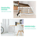 24 Inch Folding Wooden Freestanding Dog Gate with 360¬∞ Flexible Hinge for Pet by LJGDeals
