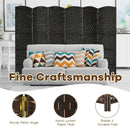 6.5Ft 6-Panel Weave Folding Fiber Room Divider Screen by LJGDeals