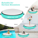 40 Inch Inflatable Round Gymnastic Mat with Electric Pump by LJGDeals