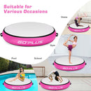 40 Inch Inflatable Round Gymnastic Mat with Electric Pump by LJGDeals