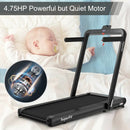 4.75HP 2 In 1 Folding Treadmill with Remote APP Control by LJGDeals