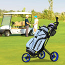 Folding 3 Wheels Golf Push Cart with Brake Scoreboard Adjustable Handle by LJGDeals