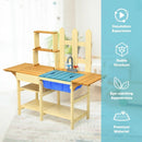 Kid's Outdoor Wooden Pretend Cook Kitchen Playset Toy by LJGDeals