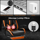 Reclining Racing Chair with Lumbar Support Footrest by LJGDeals