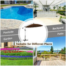 10 Feet Patio Offset Umbrella Market Hanging Umbrella for Backyard Poolside Lawn Garden by LJGDeals