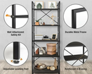 Industrial Bookshelf – /4/5/6/Triple-Tier Metal Storage Shelf by 2Dropme