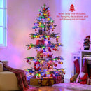 6.4 FT Rotating Christmas Tree 4-Tier Artificial Xmas Tree with 280 Branch Tips and 220 LED Lights by LJGDeals