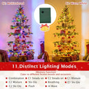 6.4 FT Rotating Christmas Tree 4-Tier Artificial Xmas Tree with 280 Branch Tips and 220 LED Lights by LJGDeals