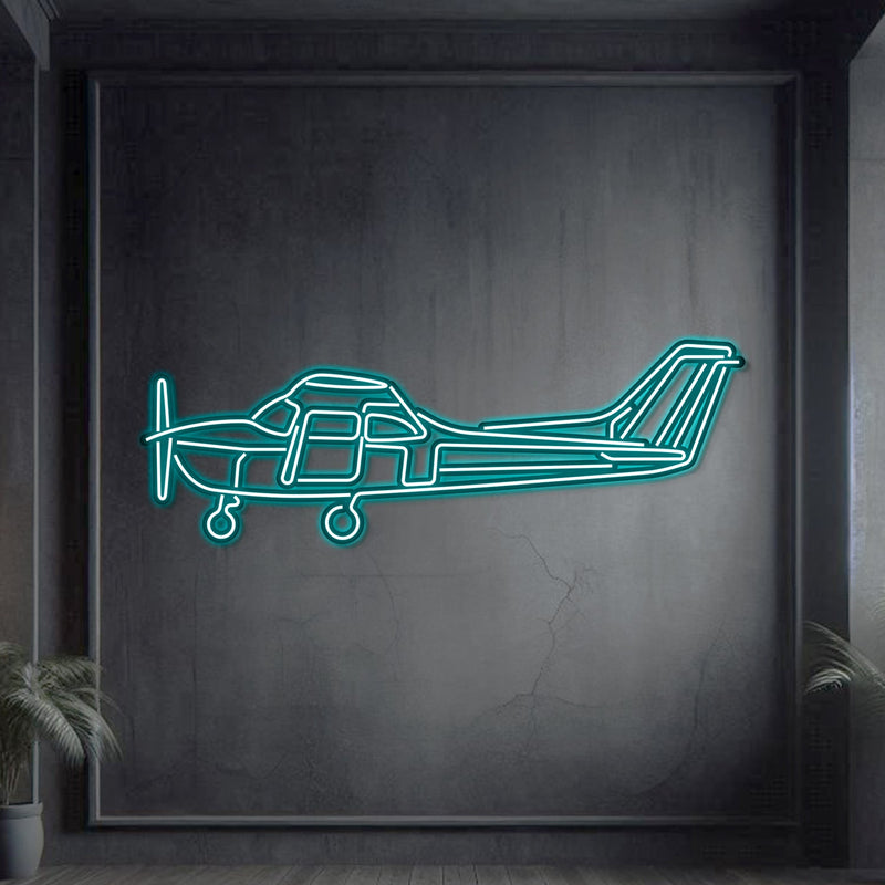 Skyhawk 172 Metal Neon Aircraft Wall Art - NCN0061