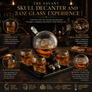 Skull Skeleton Wine & Whiskey Globe Decanter Set 850 mL