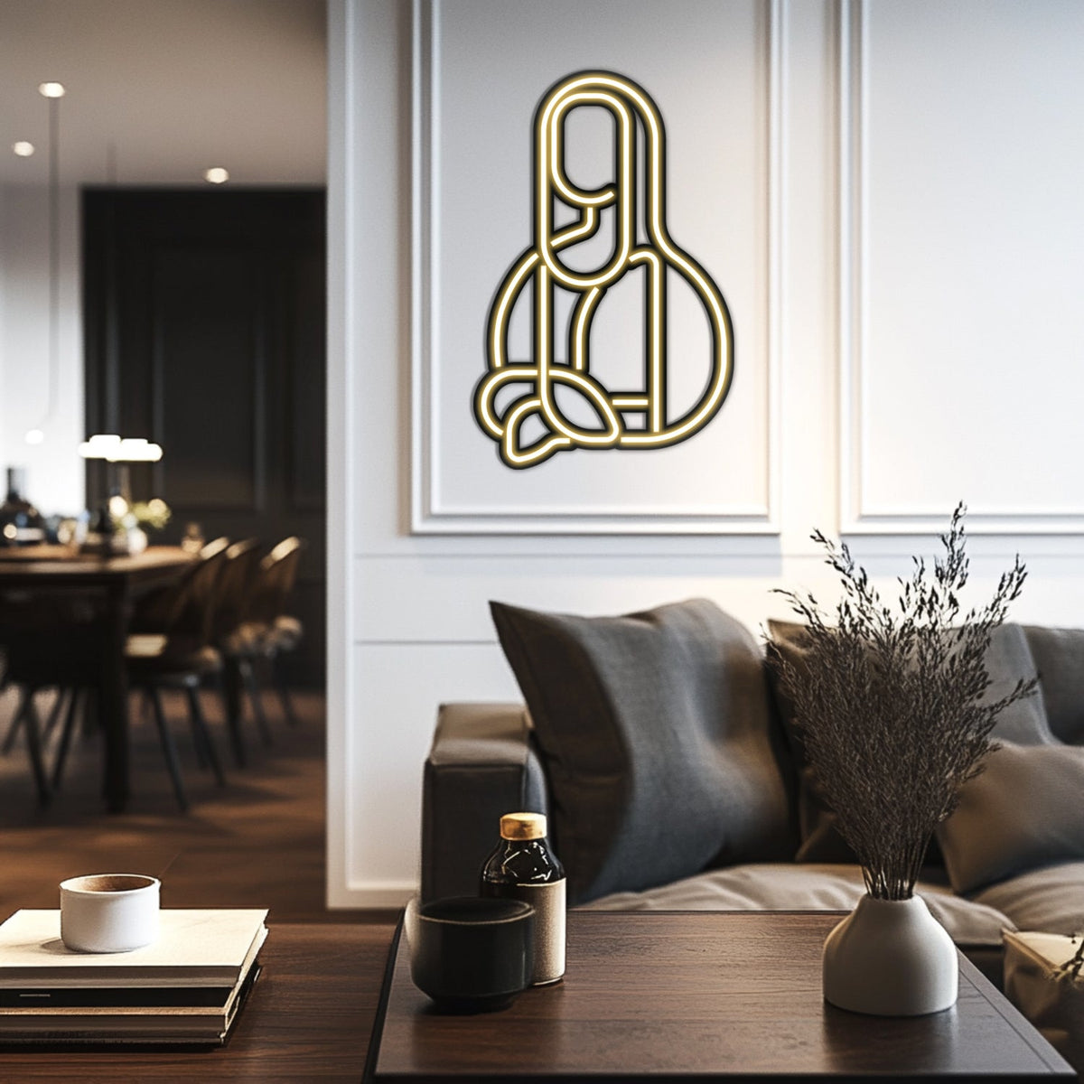 Mona Lisa Metal Neon Wall Art- LN0010, photo 6 of 8