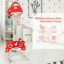 3-in-1 Basketball Hoop for Kids Adjustable Height Playset with Balls-Red by LJGDeals
