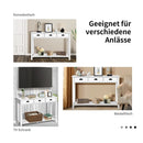 Wooden Console Table with 3 Drawers and 2-Tier Shelves by LJGDeals