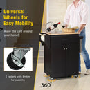 Utility Rolling Storage Cabinet Kitchen Island Cart with Spice Rack by LJGDeals