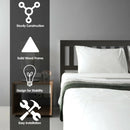 Queen Wood Platform Bed with Headboard by LJGDeals