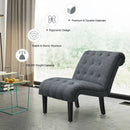Cotton Linen Fabric Armless Accent Chair with Adjustable Foot Pads by LJGDeals