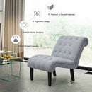Cotton Linen Fabric Armless Accent Chair with Adjustable Foot Pads by LJGDeals