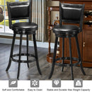 Set of 2 29 Inch Swivel Bar Height Stool Wood Dining Chair Barstool by LJGDeals