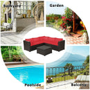 6 Pieces Patio Furniture Sofa Set with Cushions for Outdoor by LJGDeals
