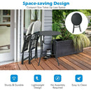 3 Pieces Patio Rattan Bistro Set with Round Dining Table and 2 Chairs by LJGDeals