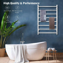 145W Electric Towel Warmer Wall Mounted Heated Drying Rack 8 Square Bars by LJGDeals