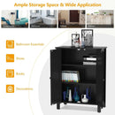 2-Door Bathroom Floor Storage Cabinet Space Saver Organizer by LJGDeals