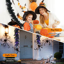 9 Feet Pre-lit Christmas Halloween Garland with 50 Purple LED Lights by LJGDeals