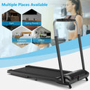 Compact Folding Treadmill with Touch Screen APP Control-Black by LJGDeals
