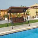 Outdoor 3-Seat Porch Swing with Adjust Canopy and Cushions by LJGDeals