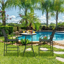 3 Pieces Outdoor Patio Bar Table Stool Set by LJGDeals