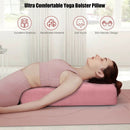 Yoga Bolster Pillow with Washable Cover and Carry Handle by LJGDeals