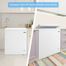 5.2 Cu.ft Chest Freezer Upright Single Door Refrigerator with 3 Baskets-White by LJGDeals