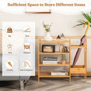 4-Tier Bamboo Shoe Rack Organiser with Umbrella Holder-Natural by LJGDeals