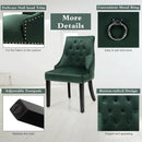 Modern Upholstered Button-Tufted Dining Chair with Naild Trim by LJGDeals
