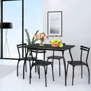 5 Pieces Dining Table Set with 4 Chairs and Backrests by LJGDeals