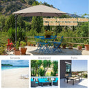 10 x 13 Feet Rectangular Cantilever Umbrella with 360¬∞ Rotation Function-Brown by LJGDeals