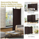 4-Panel Room Divider with Steel Frame by LJGDeals