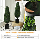2 Pack 3 Feet Artificial Tower UV Resistant Indoor Outdoor Topiary Tree by LJGDeals