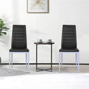 4 pcs PVC Leather Dining Side Chairs Elegant Design by LJGDeals