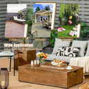 48 x 27 Inch Outdoor Gas Fire Pit Table 50 000 BTU with Lava Rocks and Cover by LJGDeals