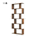 6 Tier S-Shaped Bookshelf Storage Display Bookcase Decor Z-Shelf by LJGDeals