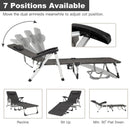 Beach Folding Chaise Lounge Recliner with 7 Adjustable Position by LJGDeals