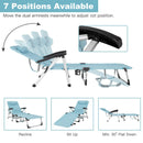 Beach Folding Chaise Lounge Recliner with 7 Adjustable Position by LJGDeals