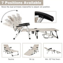 Beach Folding Chaise Lounge Recliner with 7 Adjustable Position by LJGDeals