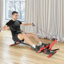 4-in-1 Folding Rowing Machine with Control Panel for Home Gym by LJGDeals