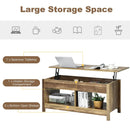 Lift Top Coffee Table with Hidden Storage Compartment and Lower Shelf for Study Room by LJGDeals