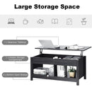 Lift Top Coffee Table with Hidden Storage Compartment and Lower Shelf for Study Room by LJGDeals