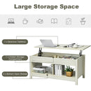 Lift Top Coffee Table with Hidden Storage Compartment and Lower Shelf for Study Room by LJGDeals