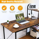 48-Inch Reversible Computer Desk with Storage Shelf by LJGDeals
