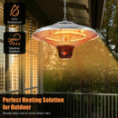 1500W Electric Hanging Ceiling Mounted Infrared Heater with Remote Control by LJGDeals